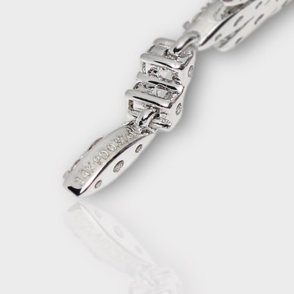 White Gold Winged Earrings - Picture 5 of 5